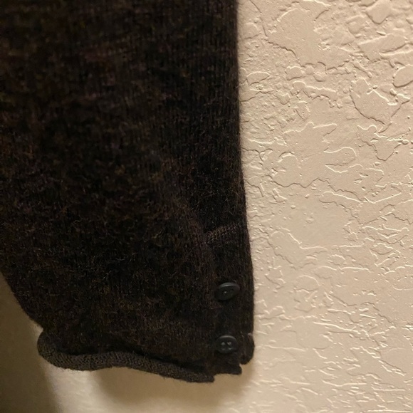 Eileen Fisher Brown Merino Wool Color Block V-Neck Sweater Dress Petite Small - Picture 9 of 9